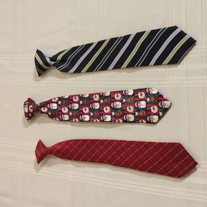 Lot of 3 boys clip-on ties
